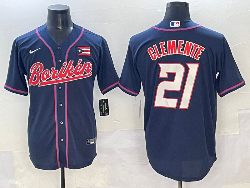 Men Houston Astros #21 Clemente blue MLB Nike 2025 jersey style 6